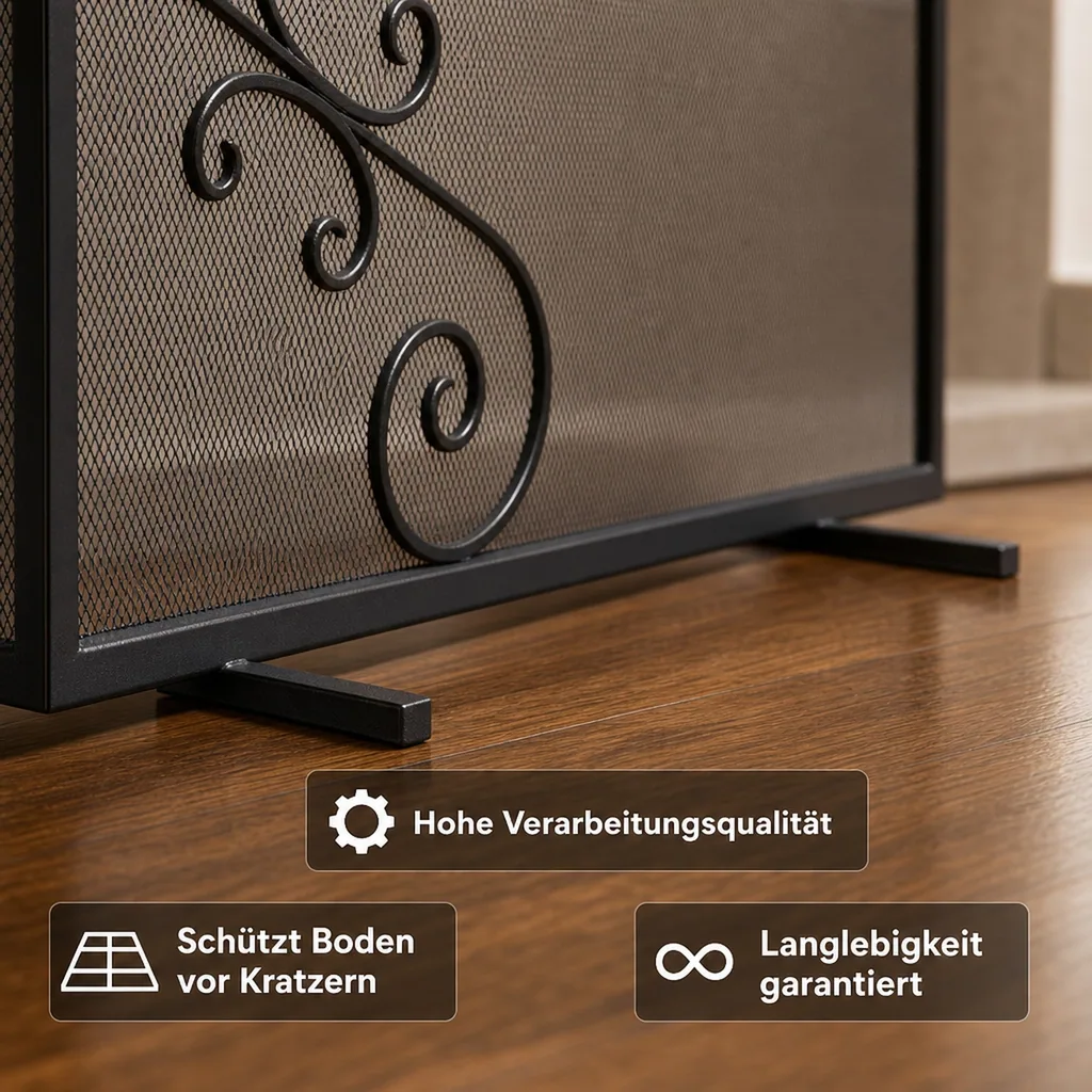 Kaminschutz, Kamin Gitter, Funkenschutz, Sicherheitsgitter Kamin