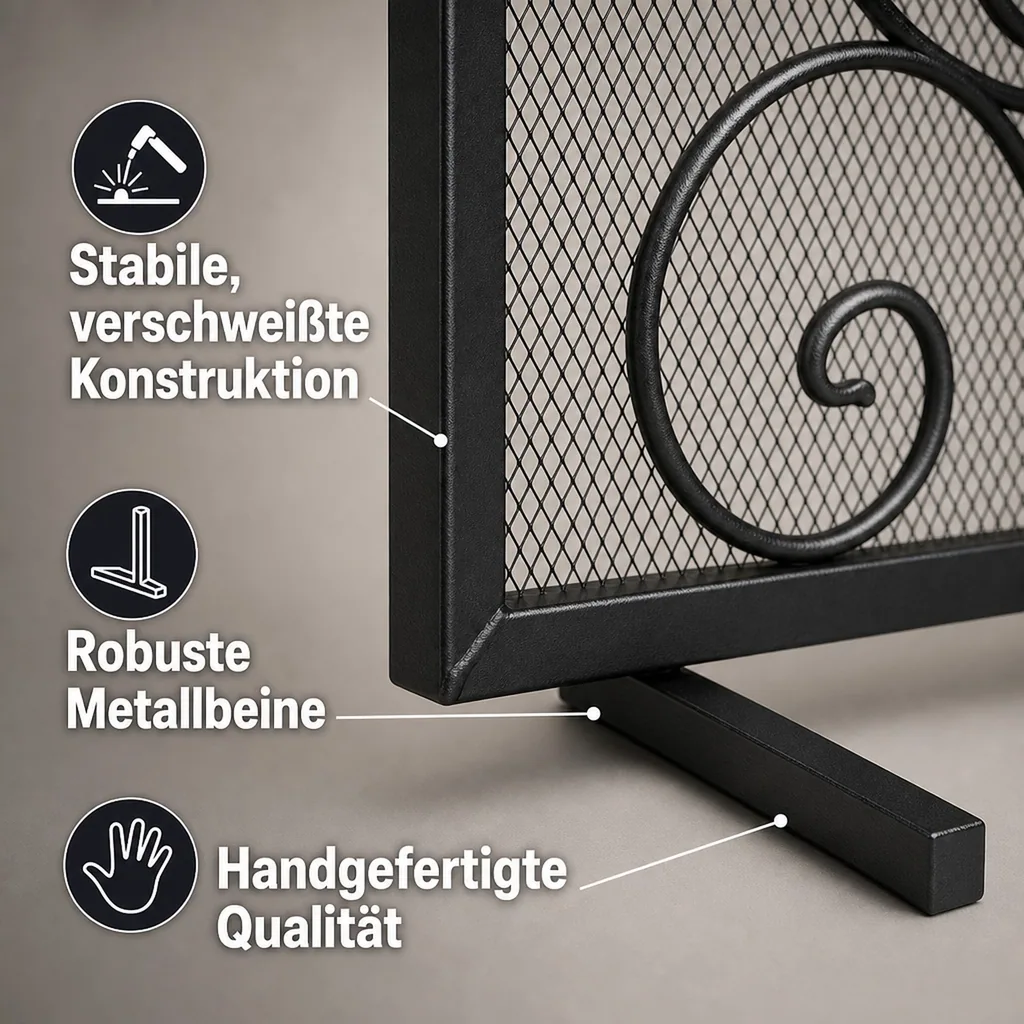 Kaminschutz, Kamin Gitter, Funkenschutz, Sicherheitsgitter Kamin
