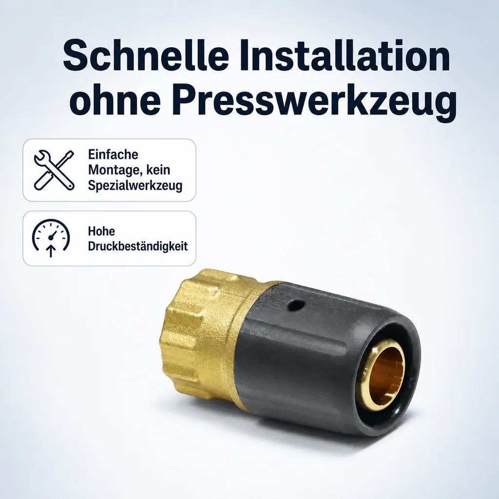 Fitting 20mm, Steckfitting Übergang, Rohrverbinder 20mm, Wasserleitung