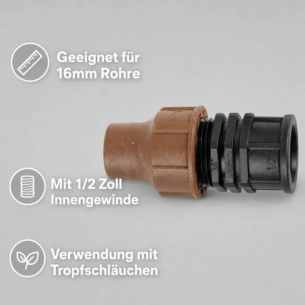 Kupplung BF-62 lock 16mm x 1/2" IG