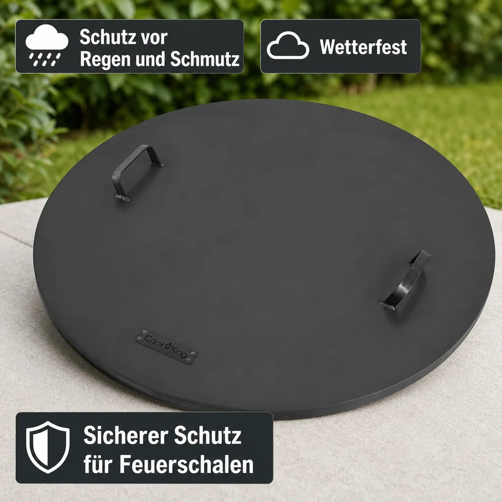 Feuerschalen Deckel Stahl 81,5cm, , Feuerkorb Abdeckung