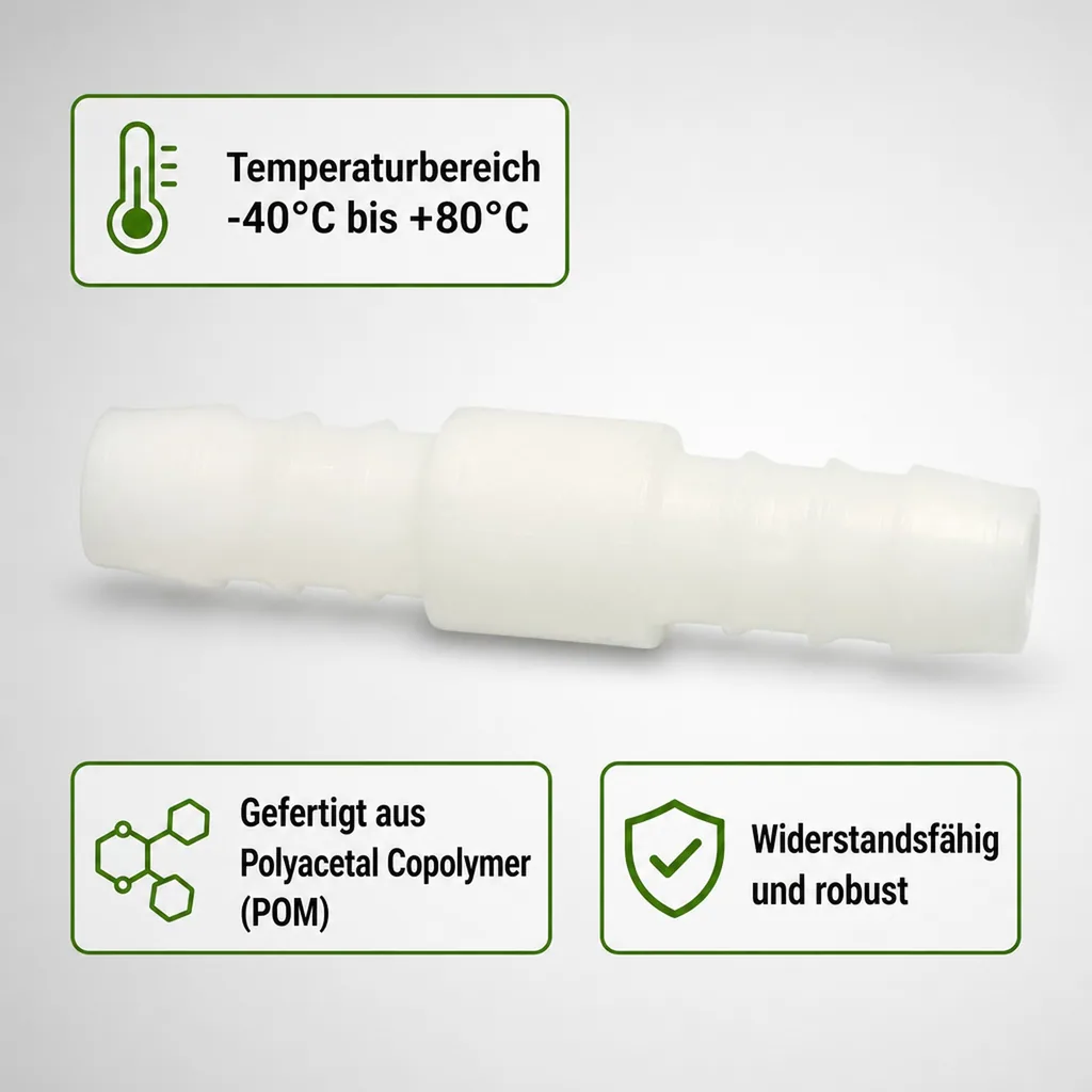 Schlauchverbinder 12mm, Kunststoff
