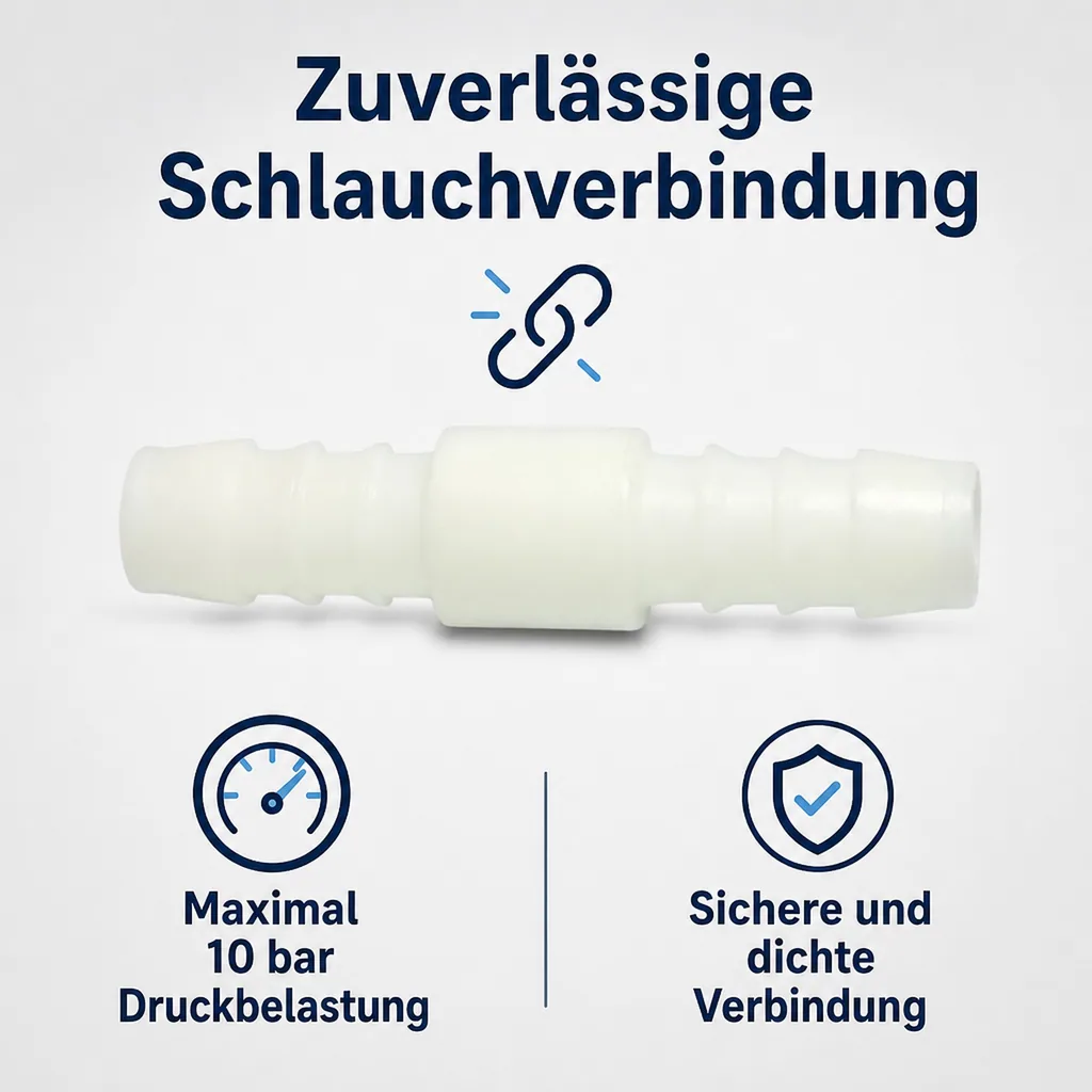 Schlauchverbinder 12mm, Kunststoff