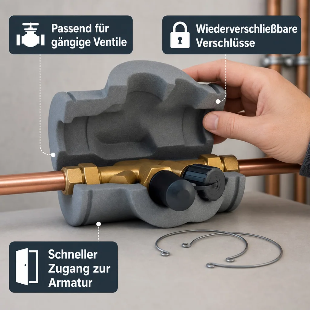 Ventil Isolierung, DN25 Isolierung, Armaturen Isolierung