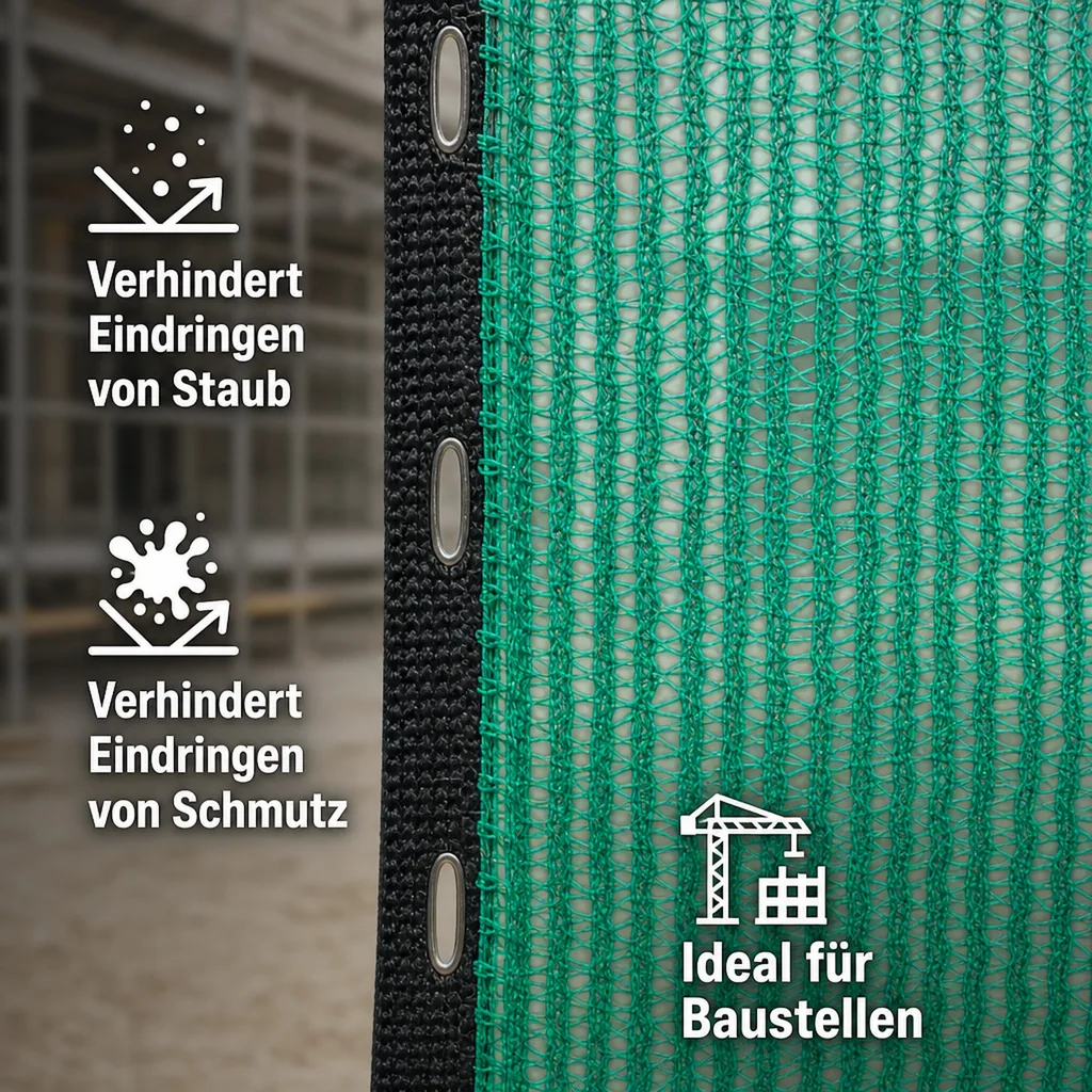 Gerüstschutznetz 3,07 x 10 m grün 50 g/m²