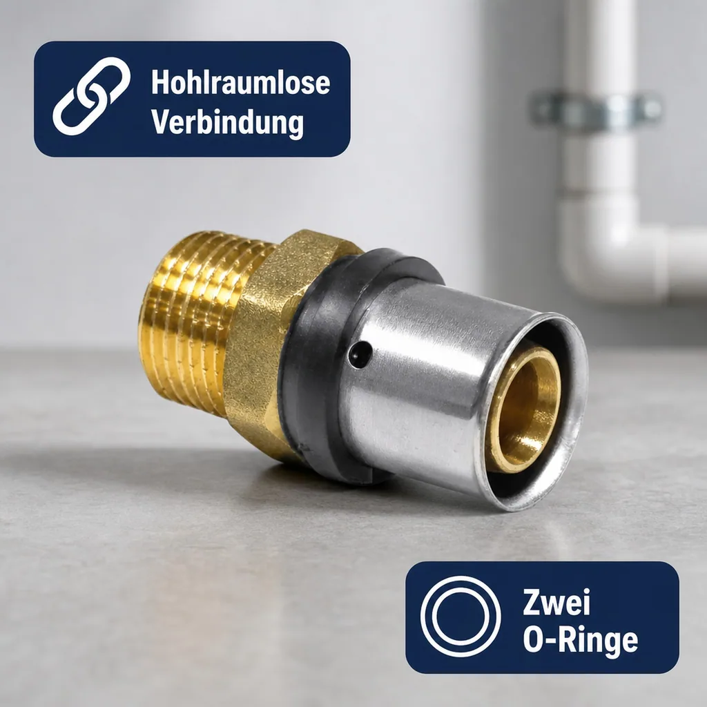 Pressfitting Kupplung 32 x 3 - 1 1/4" AG