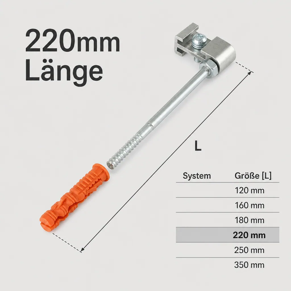 Haken für PVC-Bügel (Metall) 220mm
