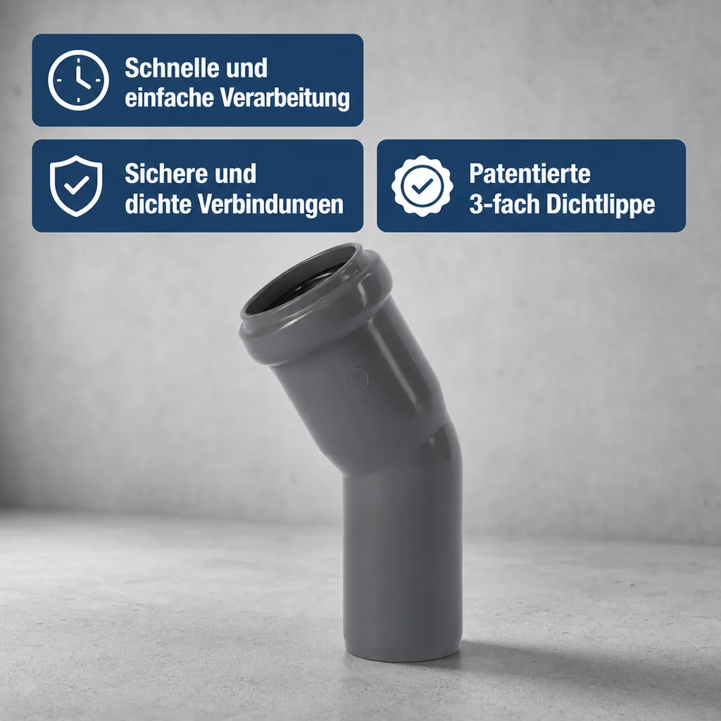 HTsafeB Bogen DN/OD 125    30 Grad