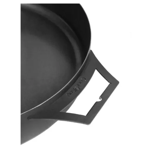 Pfanne 50 cm, Grillpfanne Stahl, Feuerstelle Pfanne mit 2 Griffen