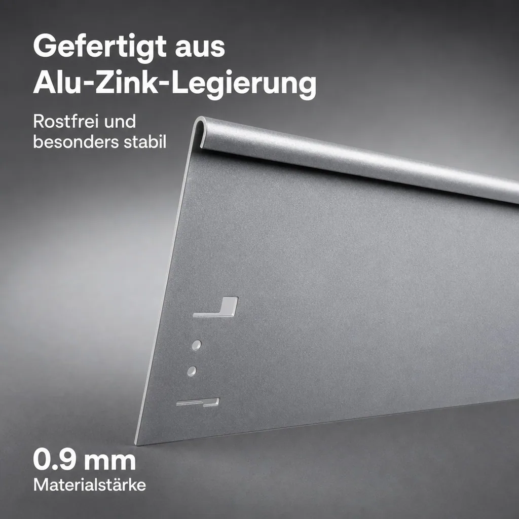 Rasenkante Abschlussstück 18,5cm x 113cm | Rasenkanten | Beeteinfassung | Beetumrandung | Beetbegrenzungen, Color-GS: ohne Farbe