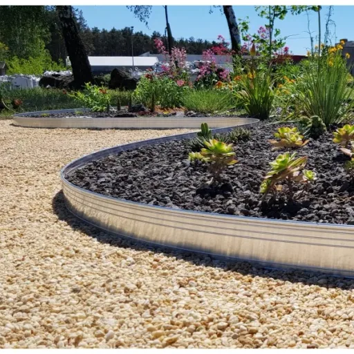 5er Set Ultra Starke Alu Rasenkanten 10cm x 2m (10m lang) | Beeteinfassung | Beetumrandung | Beetbegrenzungen, Color-GS: ohne Farbe