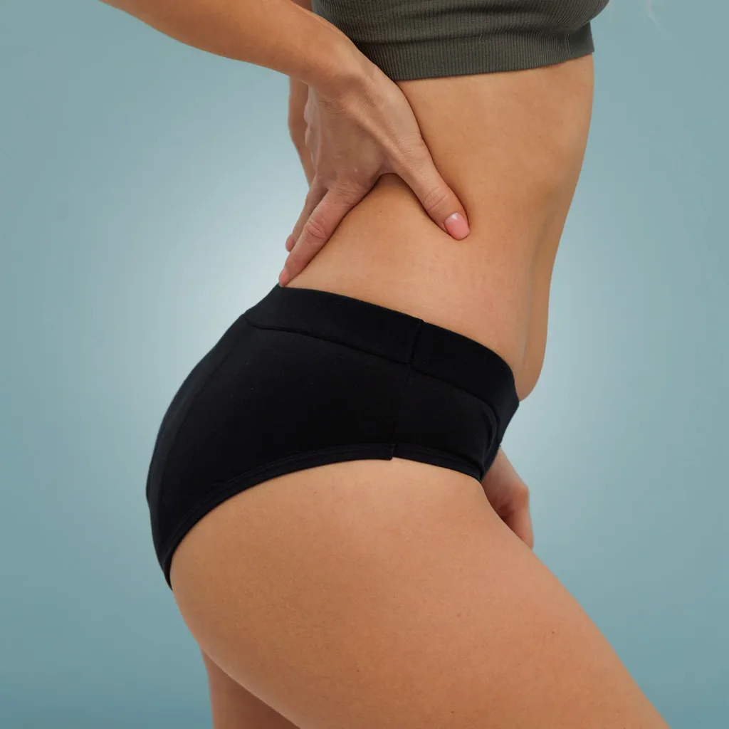 Weekiss Boyshort  Periodenunterwäsche,  Menstruationsunterwäsche, Periodenslip, Größe: XXL (44); Mengen-Rabatte: ohne; Farbe Weekiss: Schwarz