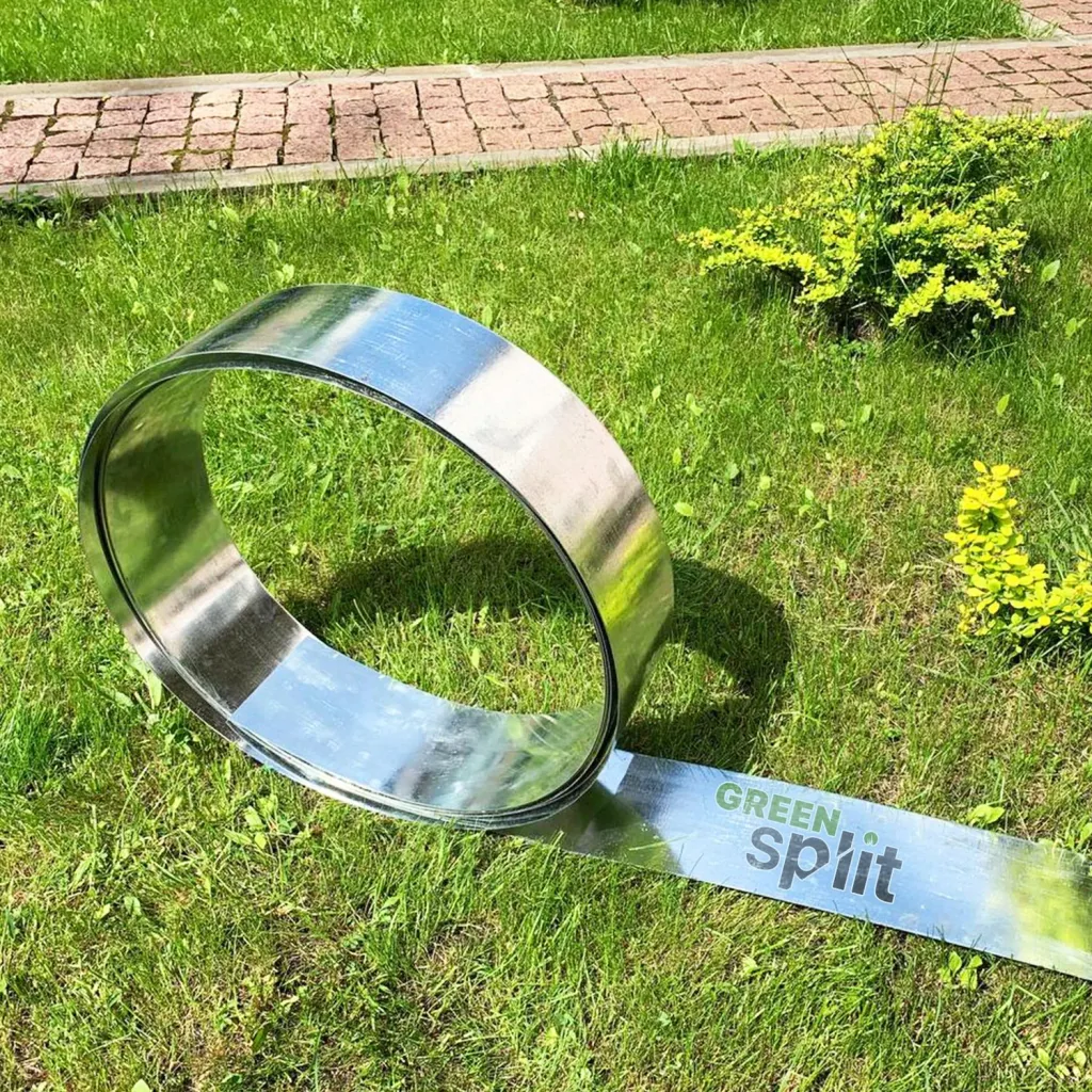 Rasenkantenband Metall Alu/Zink 25cm x 10Meter | Rasenkanten | Beeteinfassung | Beetumrandung | Beetbegrenzungen