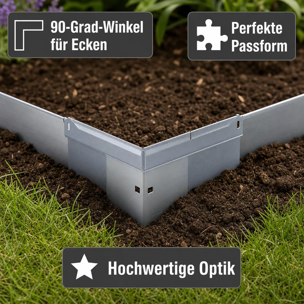 Ecke Innen für Rasenkante mit Radlauf 9,5 cm | Rasenkanten | | Mahkante | Rasenmähkante, Color-GS: ohne Farbe