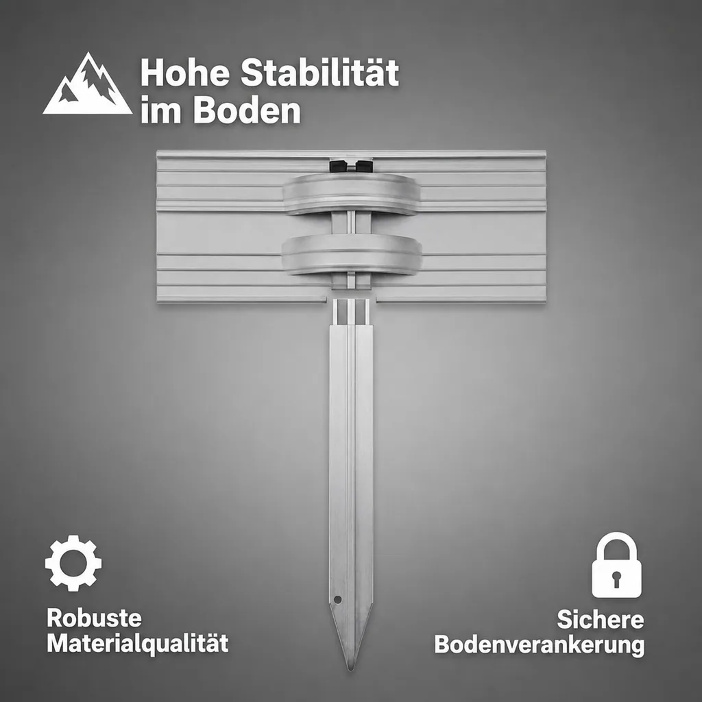 Erdanker Set für Ultra Starke Alu Rasenkanten | Bodenanker | Erdnägel