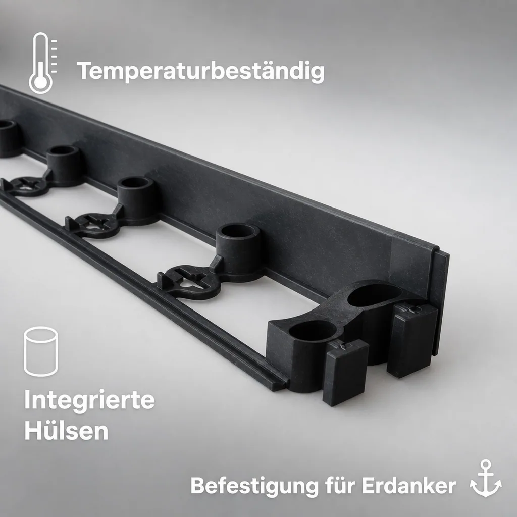 Palisaden Kunststoff  6cm x 1m | Rasenkanten | Beeteinfassung | Beetumrandung | Beetbegrenzungen