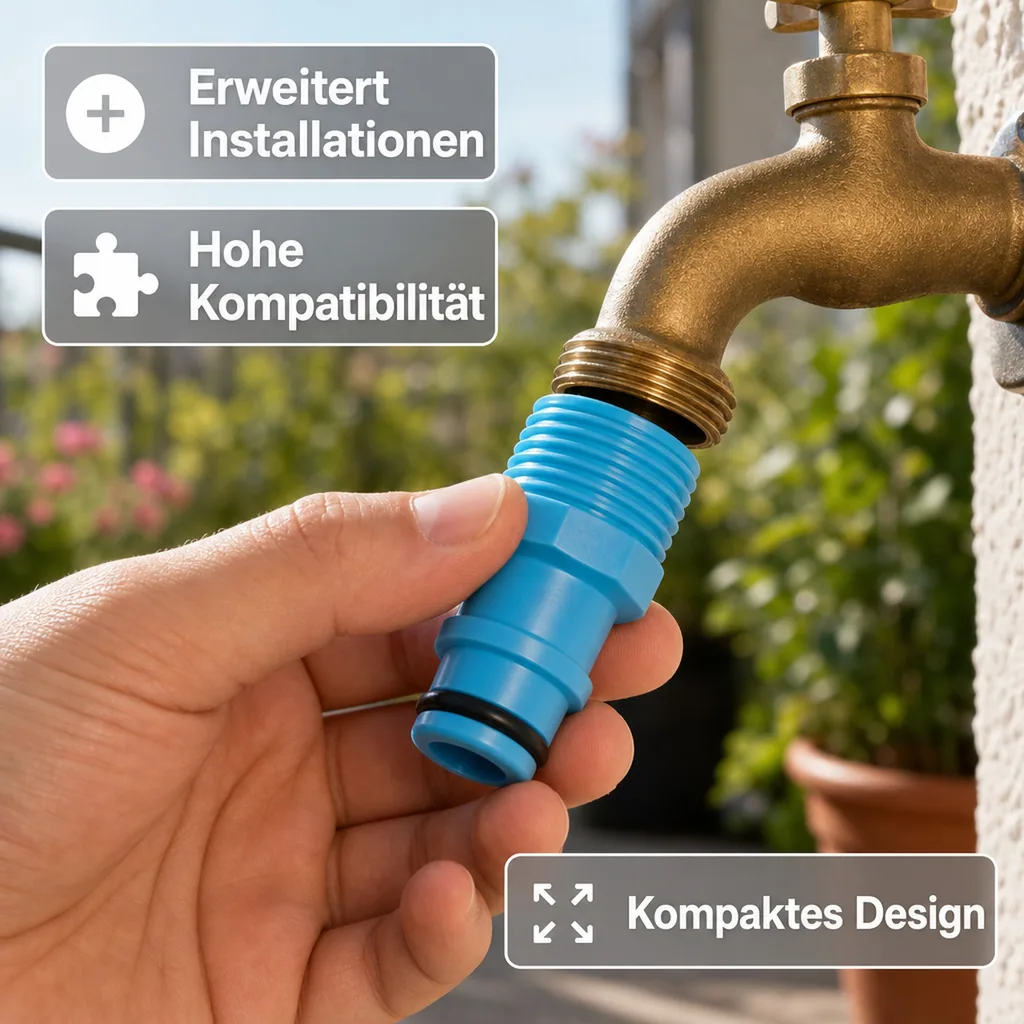 Wasserhahnanschluss, 1/2 Zoll, Aussengewinde Adapter