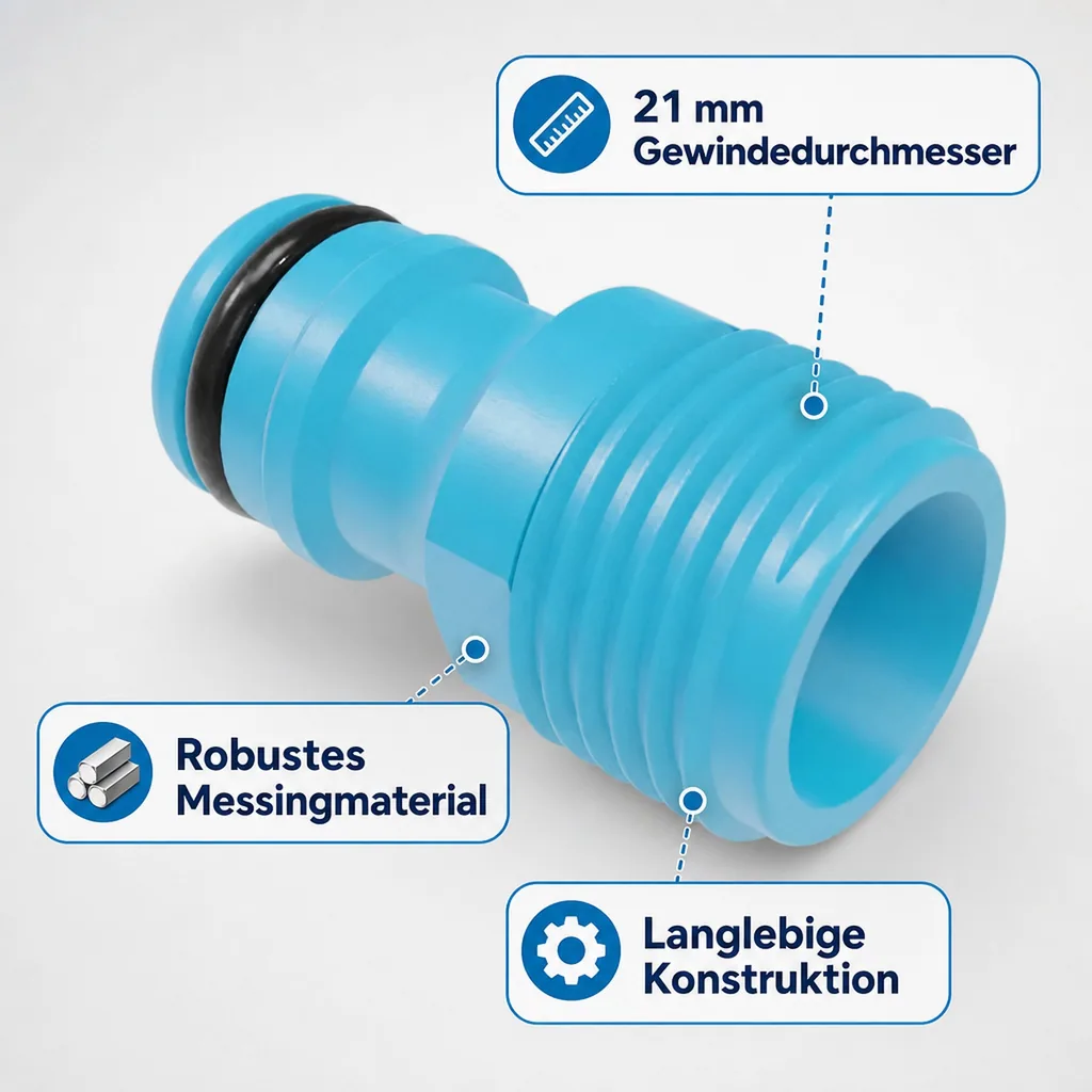 Wasserhahnanschluss, 1/2 Zoll, Aussengewinde Adapter