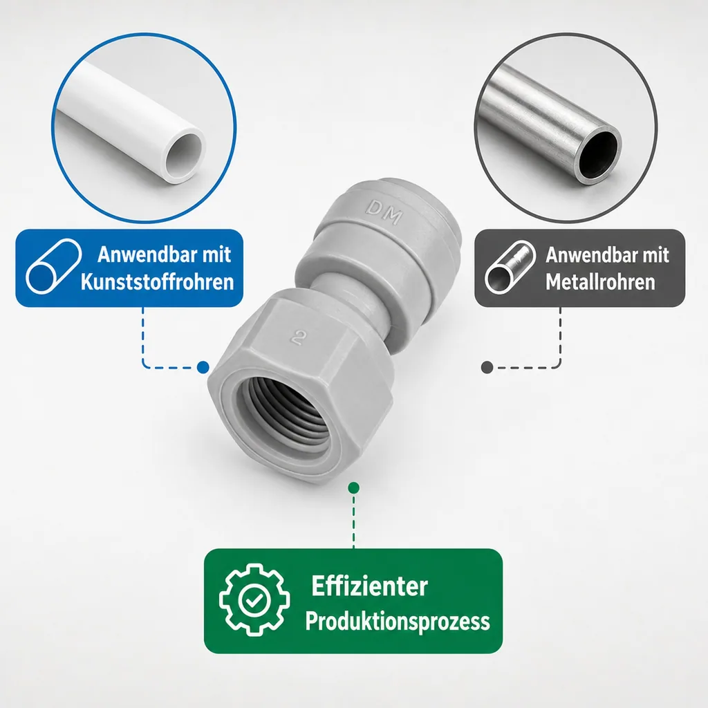 Aufschraubverbinder, 5/16" Steckverbinder mit Innengewinde UNS Gewinde