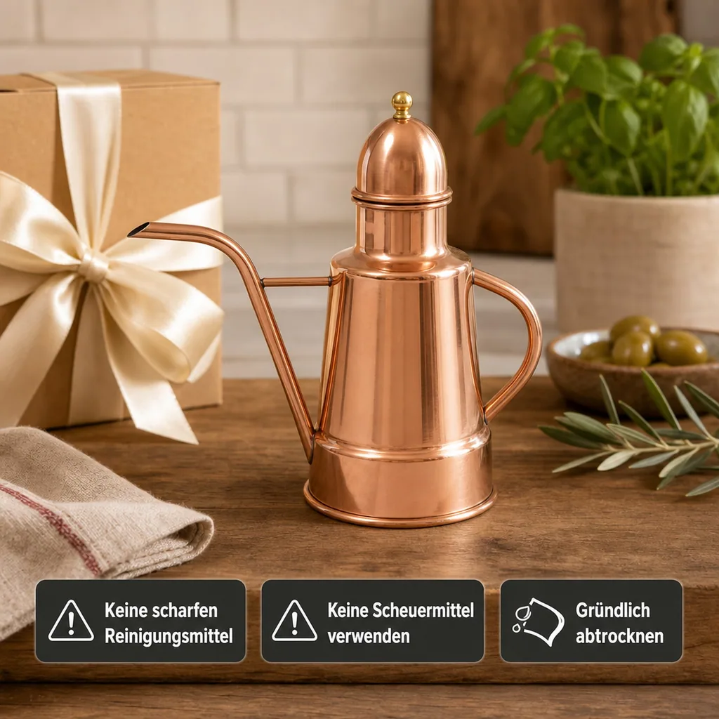 Oil Dispenser, Ölflasche aus Kupfer und Messing, Liter: 0.5 Liter