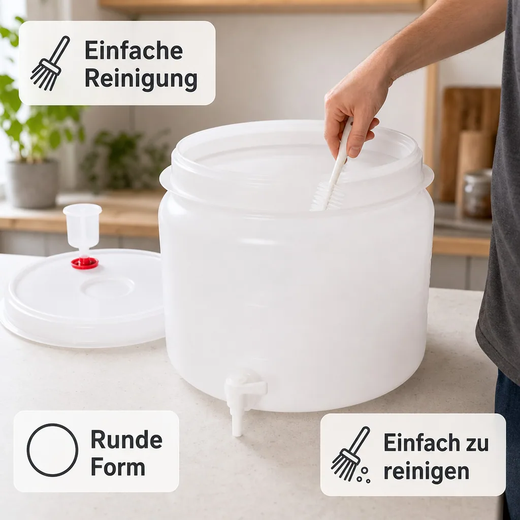 Kunststofffass 30L - mit Gärspund and Zapfhahn