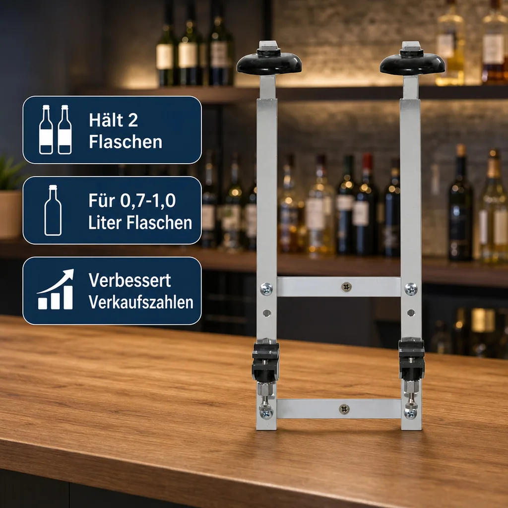 Flaschenhalterung - MULTI, für 2 Flaschen - 0,7 - 1,0 lt.