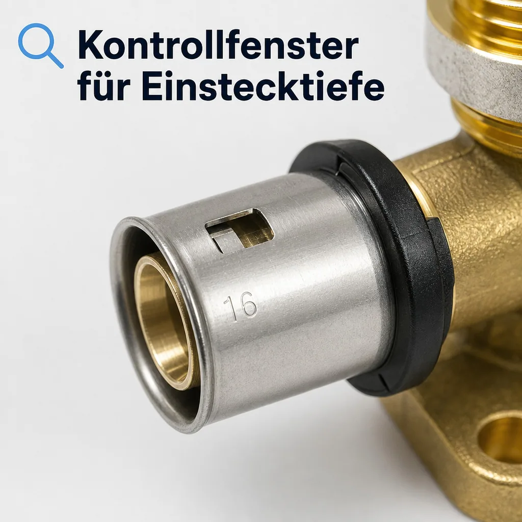 Pressfitting Wanddurchführung 16, 1/2" IG