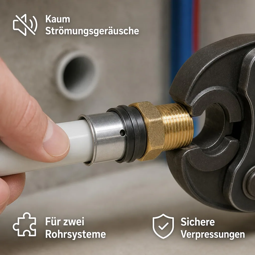 Pressfitting Kupplung 20 x 2 - 1/2" AG