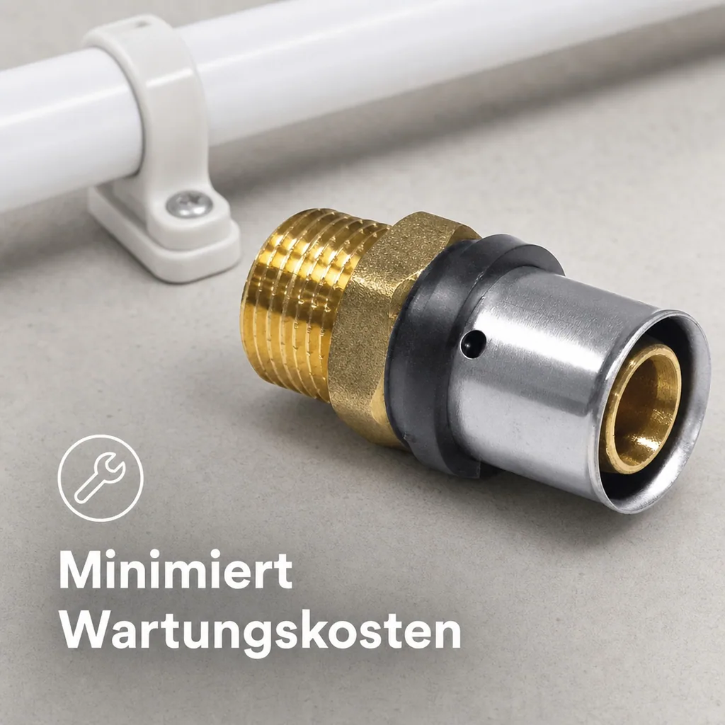 Pressfitting 32mm, Kupplung 1 Zoll, Verbinder, DVGW