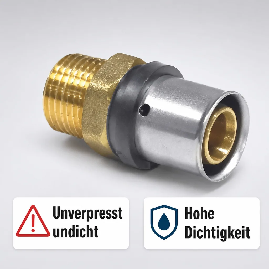 Pressfitting Kupplung 16mm x 1/2 Zoll AG, Verbundrohr Fitting kaufen