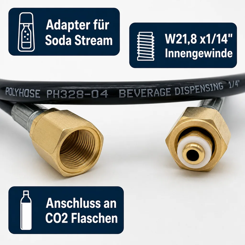 CO2 Sodastream adapter schlauch set