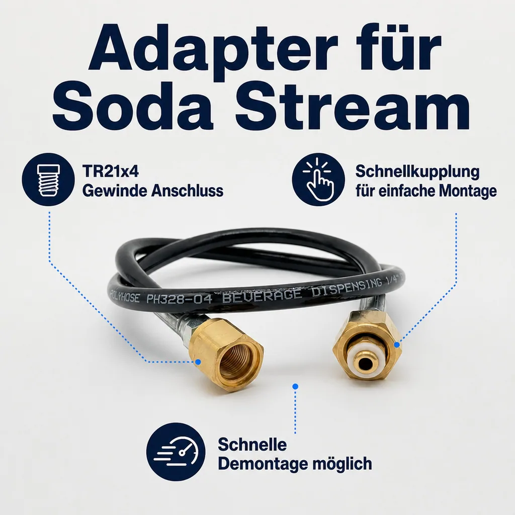 CO2 Sodastream adapter schlauch set