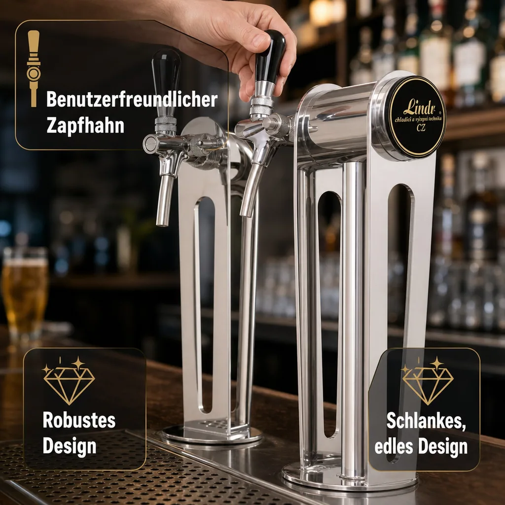 Schanksäule, Bierzapfsäule Modell Naked One, 1-leitig