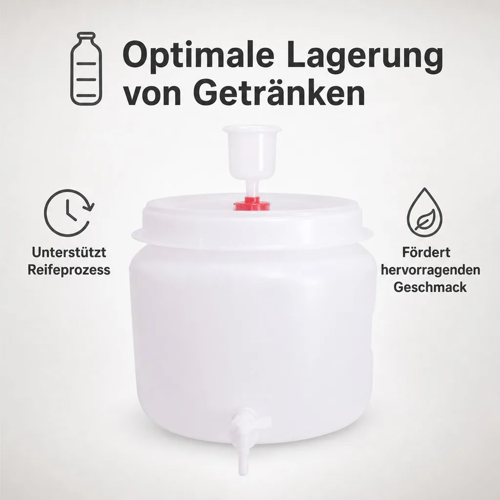 Fass kunststoff, Plastikfass mit deckel - 30L mit Gärspund and Zapfhahn