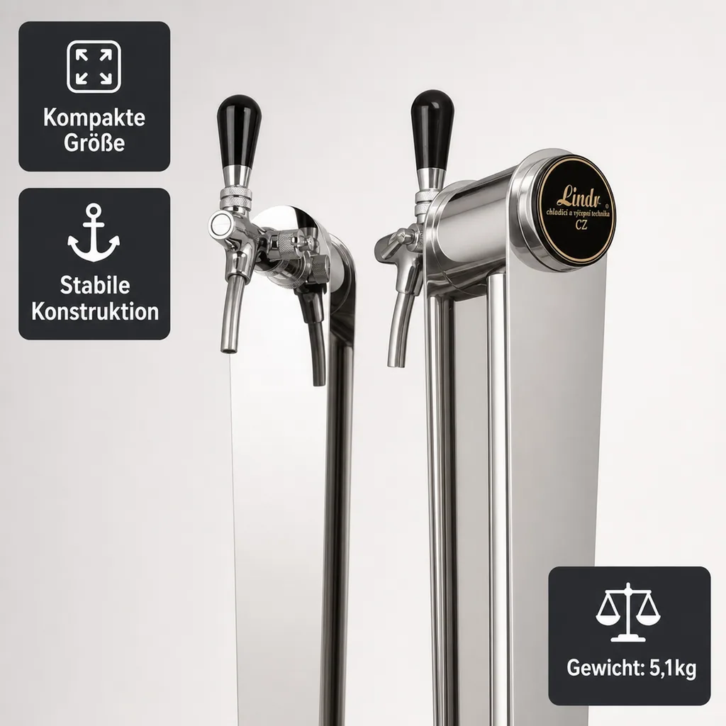 Schanksäule, Bierzapfsäule - Modell Naked, 1-leitig