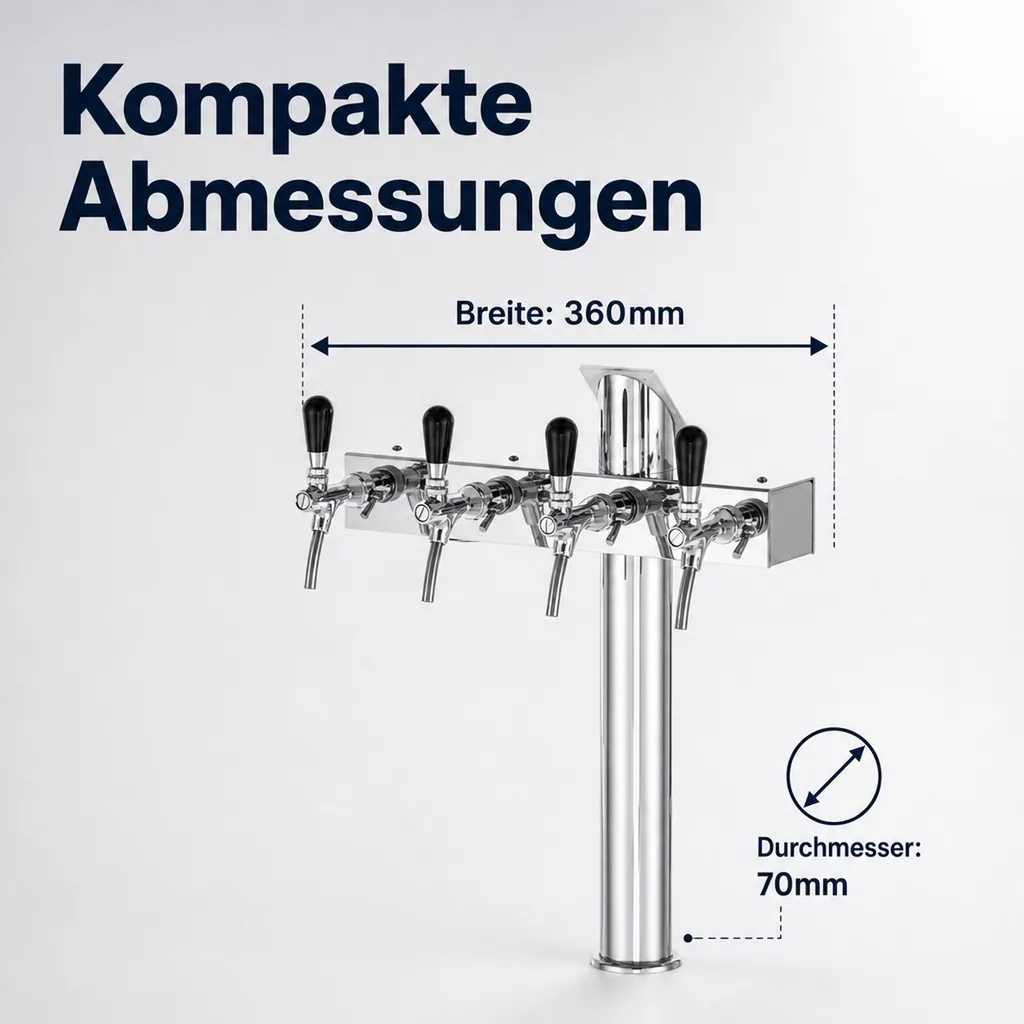 Schanksäule, Bierzapfsäule - Tower T4, 4-leitig