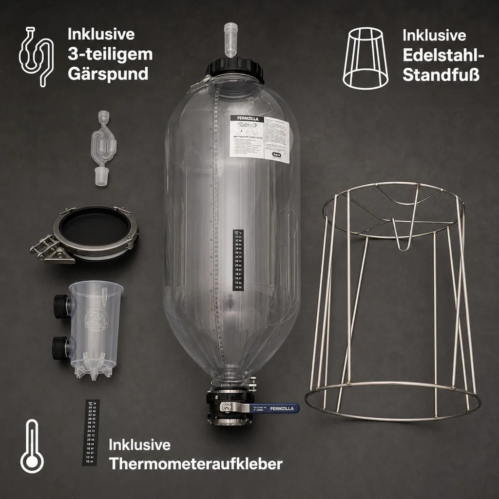 Gärflasche, Weinballon - FermZilla, 55L Tri-Conical Gen3