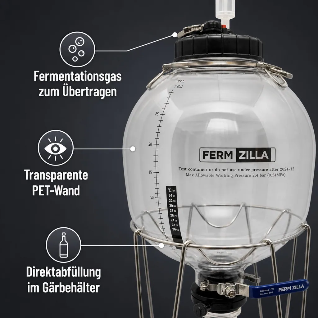 Starterpaket - FermZilla mit Gärbehälter, Gärflasche 27L, Tri-Conical Gen3