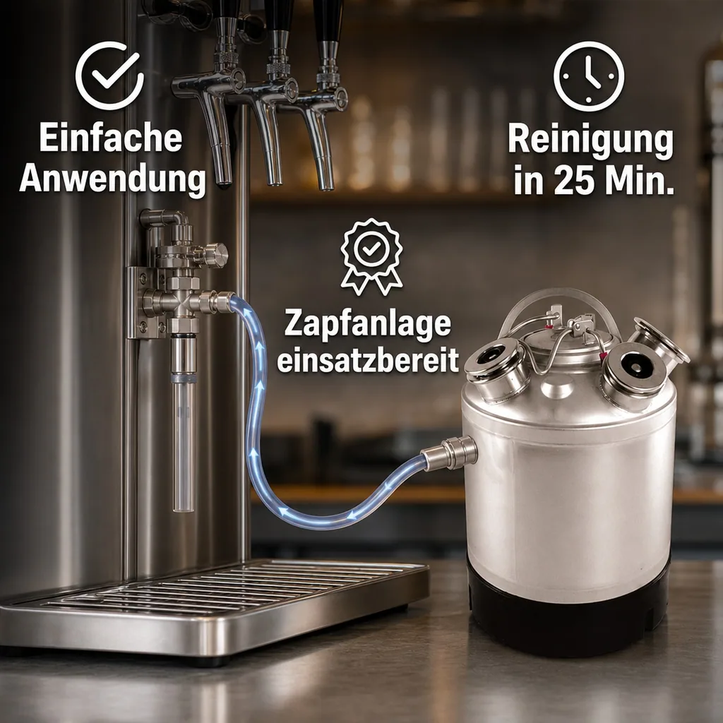 Reinigungsbehälter für 3 Fittinge, Edelstahl, Fittinge austauschbar, ohne Fittinge