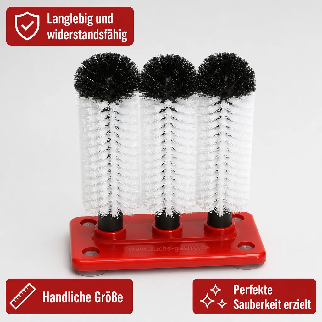 Gläserspülbürste, Gläserspülbürstengarnitur Profis - GR-3 - 3 x 24 cm