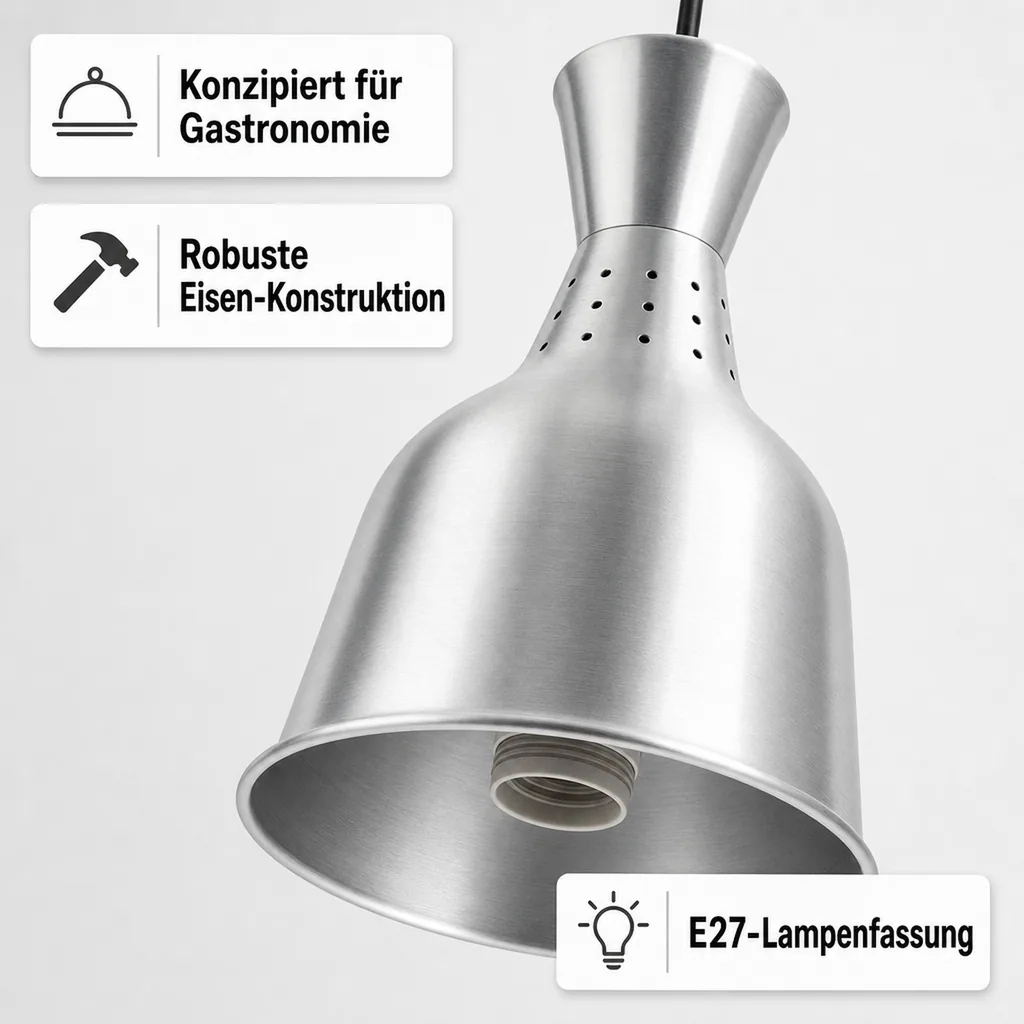 Wärmelampe, Buffetwärmer - Lucy, Speisen warmhalten mit Stil und Funktion