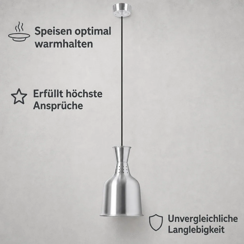 Wärmelampe, Buffetwärmer - Lucy, Speisen warmhalten mit Stil und Funktion