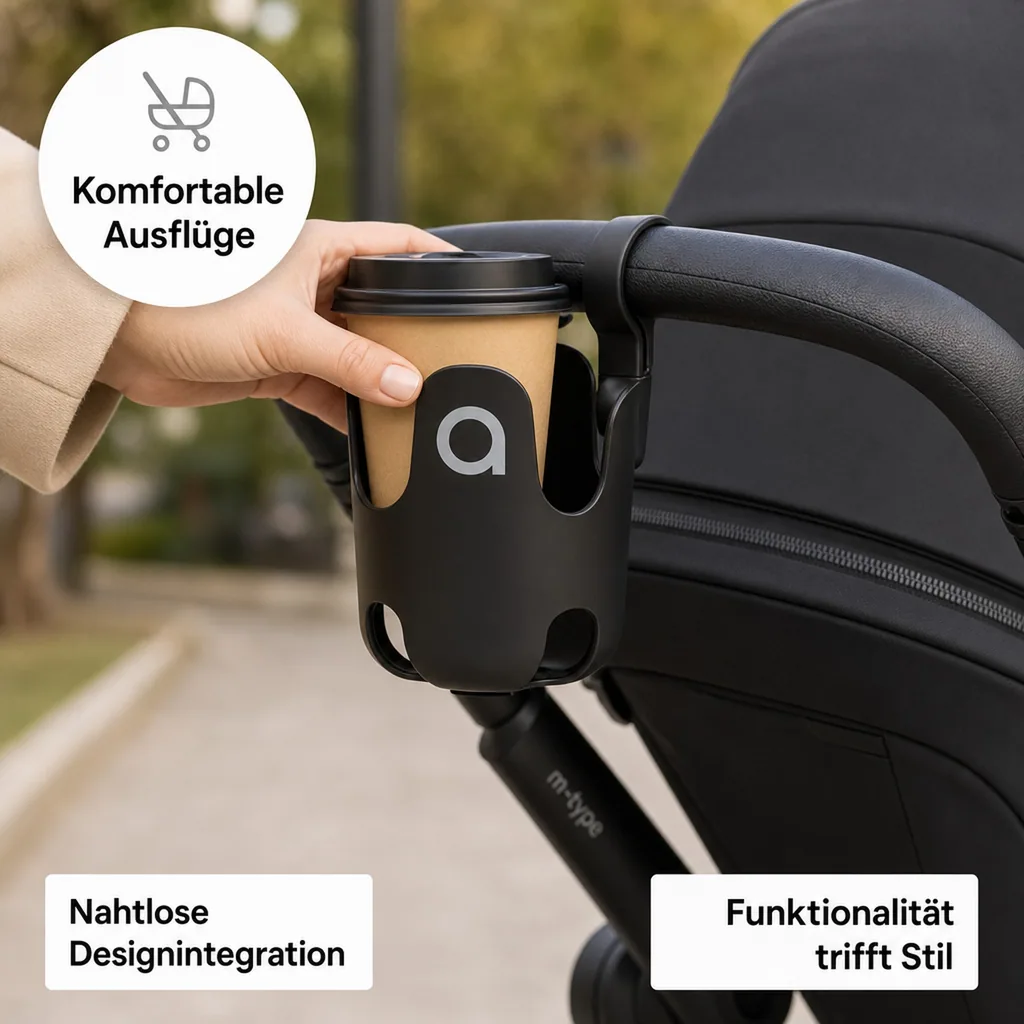 Anex Becherhalter für m/type und e/type - Schwarz