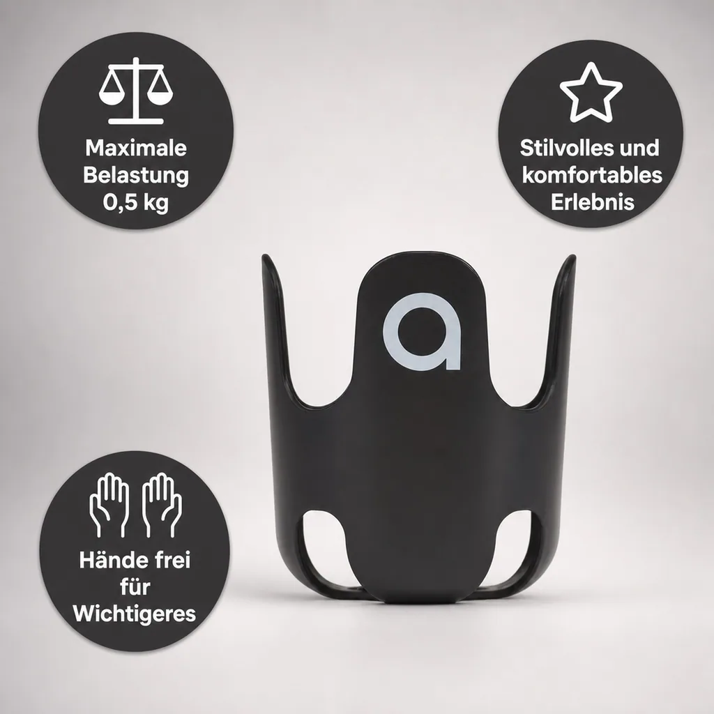 Anex Becherhalter für m/type und e/type - Schwarz