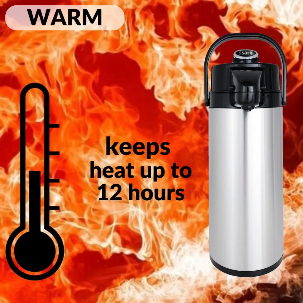 Thermoskanne, Pumpkanne, Isolierkanne - 2,2L, Stilvolle Erfrischung für heiße und kalte Getränke