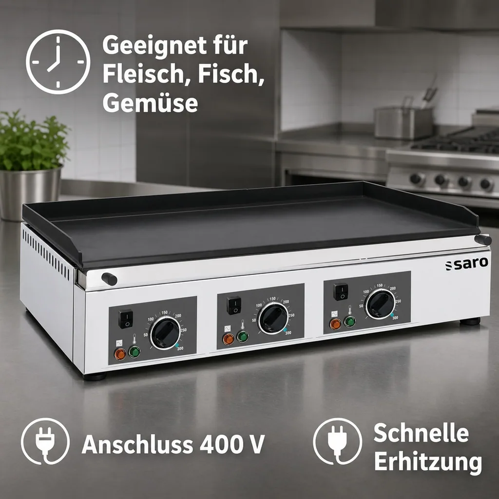 Saro Griddleplatte, Bratplatte - GPK 800, elektro