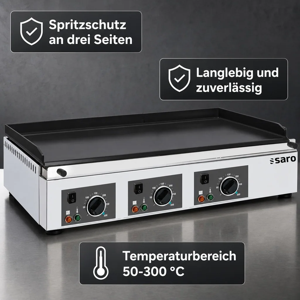 Saro Griddleplatte, Bratplatte - GPK 800, elektro