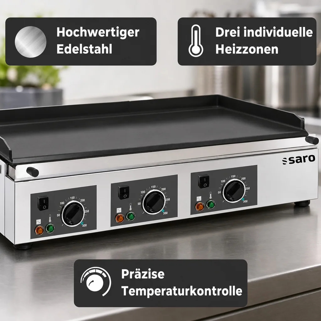 Saro Griddleplatte, Bratplatte - GPK 800, elektro