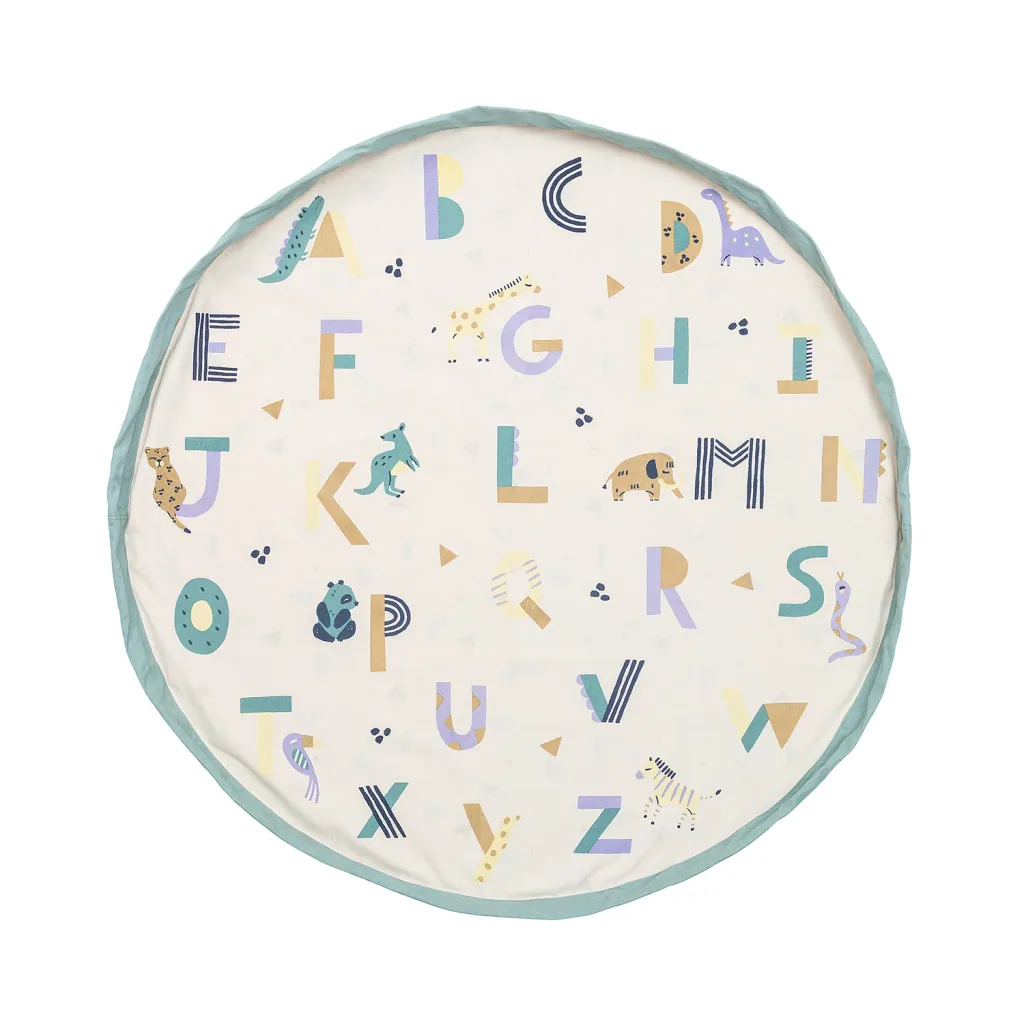 Play&Go Spielzeugsack, Spielzeugkorb, Spielzeug aufbewahrungstasche, Farbe: Tieralphabet