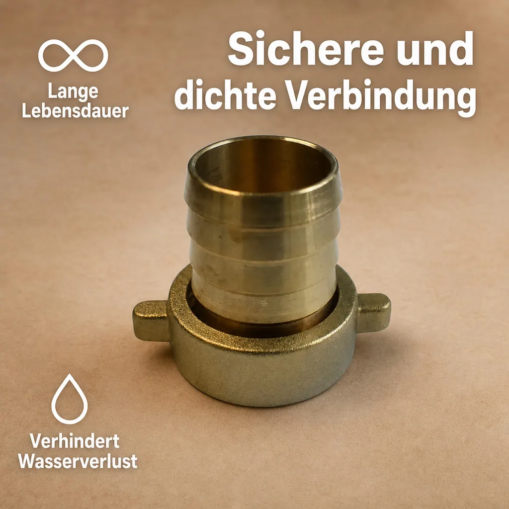 Schlauchverschraubung Messing, 1 1/2" IG, 32 mm